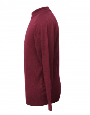 Men pure wool sweater plain light weight maroon